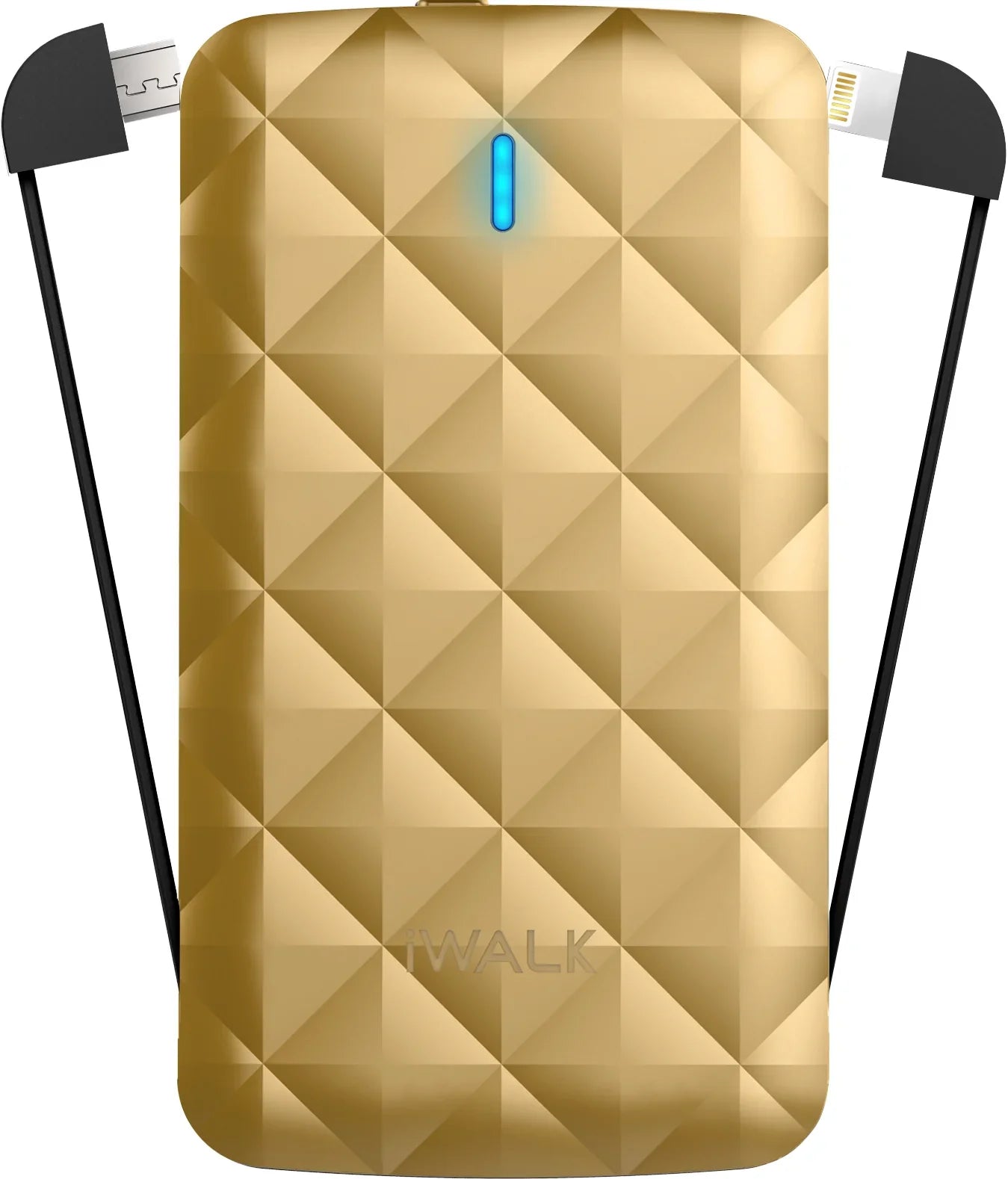 iWalk Duo 3000mAh Ultra Slim Battery Pack Built In Lightning & Micro Usb Cable - Gold - Tashqila iWalk Duo 3000mAh Ultra Slim Battery Pack Built In Lightning & Micro Usb Cable - Gold - Tashqila